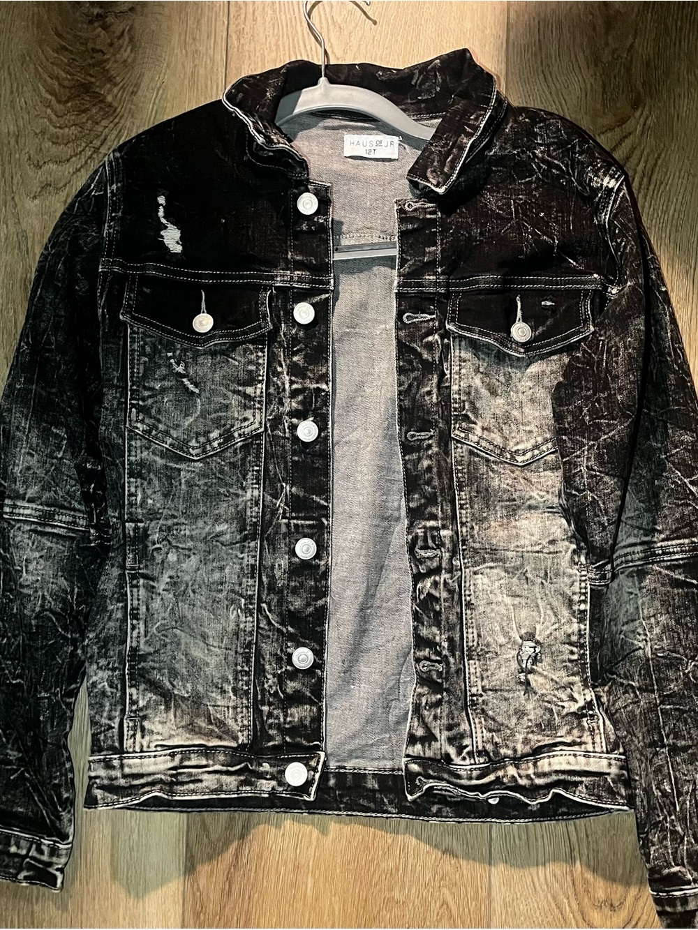 Washed Black Denim Jacket